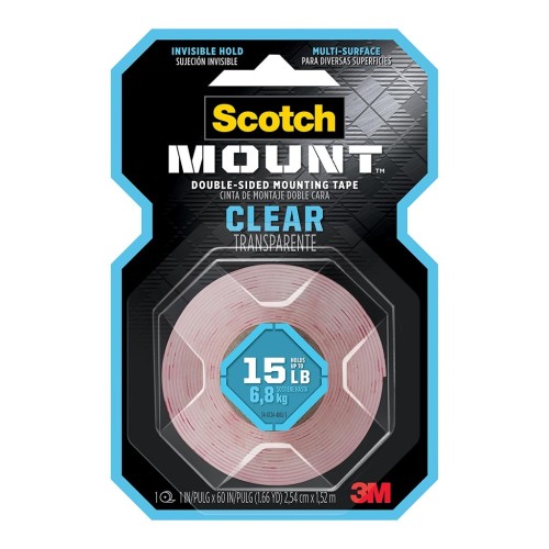 Scotch Mounting Tape 410H-DC Clear 25mm x 1.5m Scotch Mounting Tape 410H-DC Clear 25mm x 1.5m
